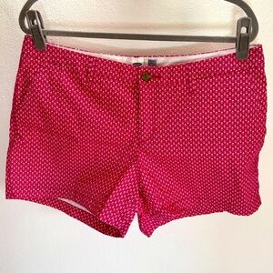 Old Navy Pink Floral Flat Front Cotton Shorts 12